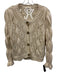 Ba&sh Size 2 Cream White Cotton Long Sleeve Open Knit Crochet Sweater Cream White / 2