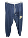 Free City Size L Slate Blue Cotton Elastic & Drawstring Waist Logo Sweat Pants Slate Blue / L