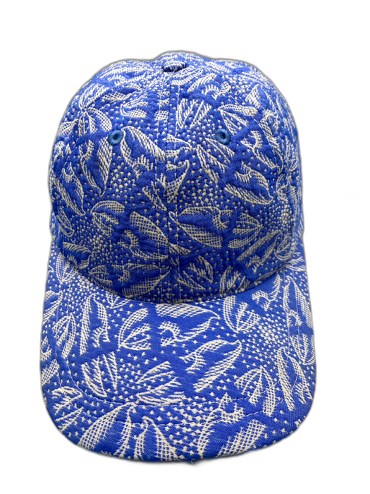 Henrik Vibskov Blue & White Polyester Blend Lobster Claw Bow Detail Hat Blue & White / One Size