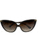 D&G Dolce & Gabbana Brown & Gold Tone Acetate Tortoiseshell Oversize Sunglasses Brown & Gold Tone