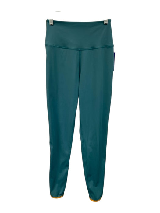 Spiritual Gangster Size Small Teal & Yellow Elastic Piping Pant Set Teal & Yellow / Small
