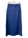 Pilcro Size 8 Dark Wash Cotton Denim Front Slit Fray hem Maxi Skirt Dark Wash / 8