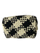 Naghedi Black & Cream Neoprene Woven Checkered Crossbody Open Top Bag Black & Cream / S