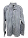Ike Behar Size 17 Gray & Green Cotton Plaid Button up Men's Long Sleeve Shirt Gray & Green / 17