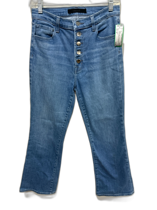 J Brand Size 27 Medium Wash Cotton Blend Button Fly High Rise Boot Cut Jeans Medium Wash / 27
