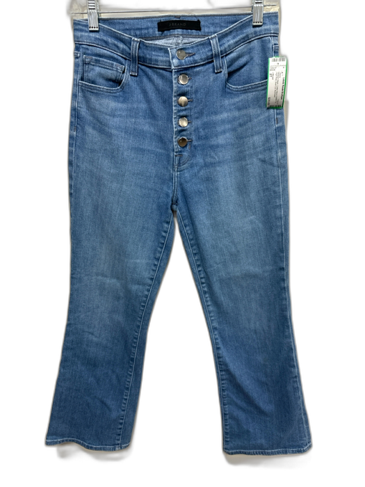 J Brand Size 27 Medium Wash Cotton Blend Button Fly High Rise Boot Cut Jeans Medium Wash / 27
