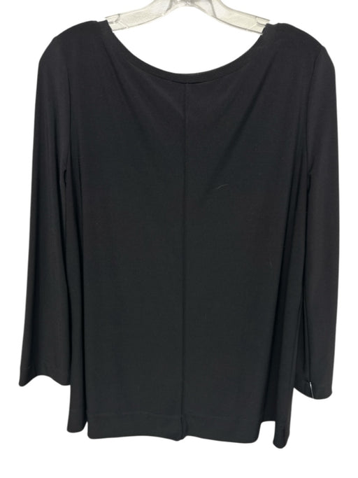 Max Mara Leisure Size M Black No Fabric Tag Long Bell Sleeve Paneled Top Black / M