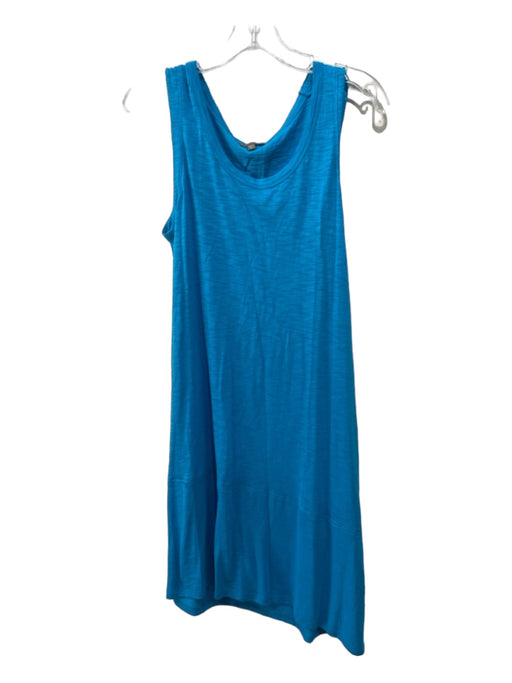 Lilla P Size M Bright Blue Modal & Cotton Round Neck Sleeveless Shift Dress Bright Blue / M