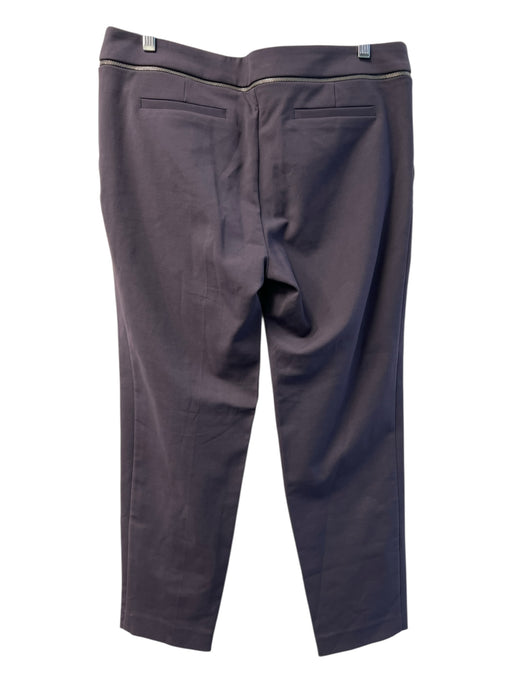 Rebecca Taylor Size 10 Blue Gray Cotton Blend Mid Rise Zipper Detail Capri Pants Blue Gray / 10