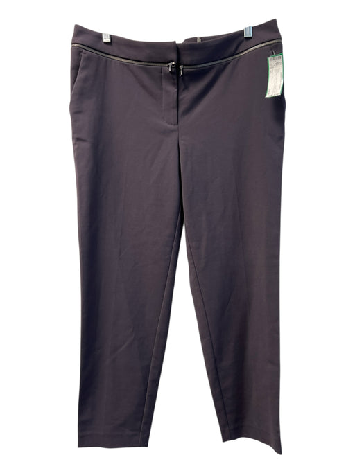 Rebecca Taylor Size 10 Blue Gray Cotton Blend Mid Rise Zipper Detail Capri Pants Blue Gray / 10