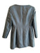 Sunny Choi Size 8 Navy Silk Blend Round Neck No Collar Rhinestone Clasp Jacket Navy / 8