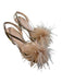 AD & Daughters Shoe Size 8.5 Rose Gold Leather Feathers Open Toe High Heel Shoes Rose Gold / 8.5
