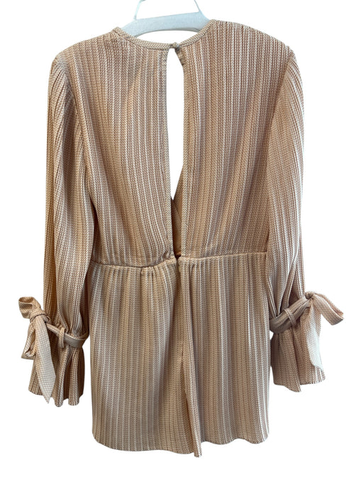 C/Meo Collective Size Medium Orange Polyester Deep V Neck Long Sleeve Romper Orange / Medium