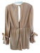 C/Meo Collective Size Medium Orange Polyester Deep V Neck Long Sleeve Romper Orange / Medium