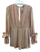 C/Meo Collective Size Medium Orange Polyester Deep V Neck Long Sleeve Romper Orange / Medium