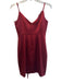 Aidan Mattox Size 0 Cranberry Polyester Blend Adjustable Spaghetti Straps Dress Cranberry / 0