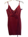 Aidan Mattox Size 0 Cranberry Polyester Blend Adjustable Spaghetti Straps Dress Cranberry / 0