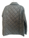 Coach Size M Black Polyester Lamb Leather Trim Diamond Quilt Button Up Coat Black / M