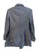 Oscar by Oscar de la Renta Size 10 Grey Cotton Blend Double Breast V Neck Jacket Grey / 10