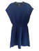 Louis Vuitton Size M Blue Polyamide & Wool Blend Stretch Knit Cap Sleeve Dress Blue / M