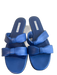 Manolo Blahnik Shoe Size 9 Blue Leather Double Strap Knot Detail Flat Shoes Blue / 9