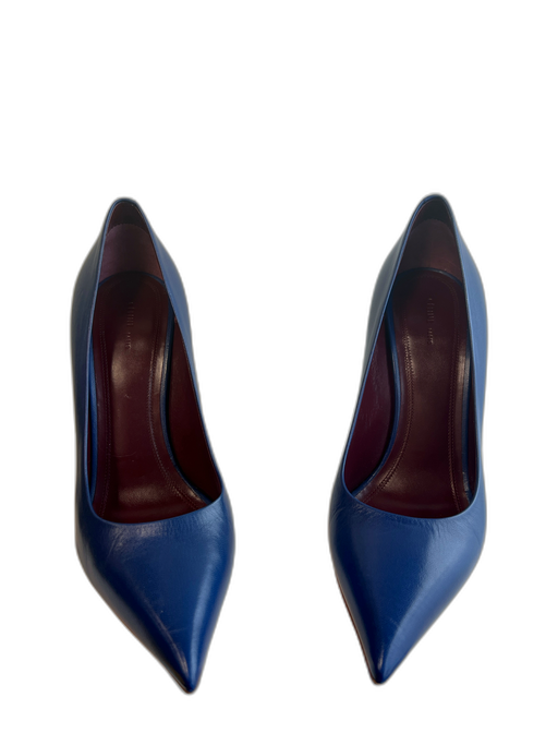 Celine Shoe Size 38.5 Cobalt Blue Leather Pointed Toe Stiletto Pump Shoes Cobalt Blue / 38.5