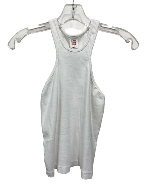 RE/DONE x Hanes Size S White Cotton Ribbed Tank Top White / S