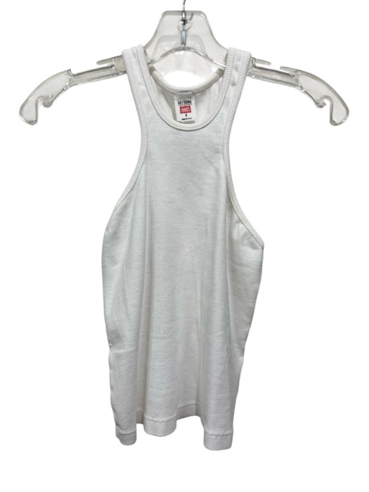 RE/DONE x Hanes Size S White Cotton Ribbed Tank Top White / S