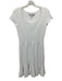 Diane Von Furstenberg Size S/M White Rayon Blend Knit Short Sleeve Dress White / S/M