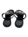 Jack Rogers Shoe Size 8 Black & White Jelly Thong Contrast Stitch Sandals Black & White / 8