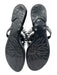 Jack Rogers Shoe Size 8 Black & White Jelly Thong Contrast Stitch Sandals Black & White / 8
