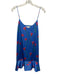 Caroline Constas Size M Blue, Green & Pink Silk Blend Floral V Neck Dress Blue, Green & Pink / M