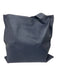 Labonin Navy Blue Pebbled Leather Button Close Slouch Shoulder Bag Bag Navy Blue / M