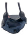 Labonin Navy Blue Pebbled Leather Button Close Slouch Shoulder Bag Bag Navy Blue / M