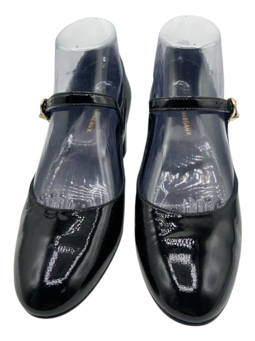 Margaux Shoe Size 38.5 Black & Gold Patent Leather round toe Mary Jane Pumps Black & Gold / 38.5