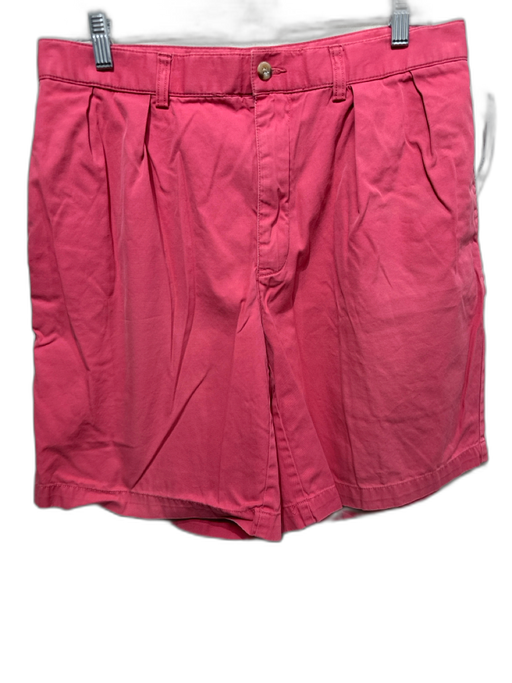 Polo Size 33 Red Cotton Solid Pleats Khakis Men's Shorts Red / 33