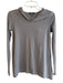 Alo Size XS Gray Polyester Long Sleeve Hooded Solid Color Athleisure Top Gray / XS