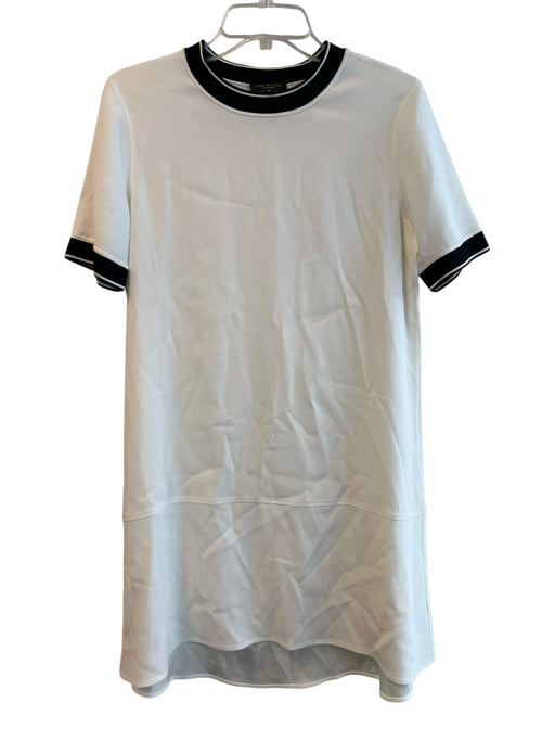 Rag & Bone Size XS White & Black Viscose Short Sleeve solid color Dress White & Black / XS