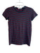 Rag & Bone Size XS Black & Red Cotton Blend Short Sleeve Striped Round Neck Top Black & Red / XS