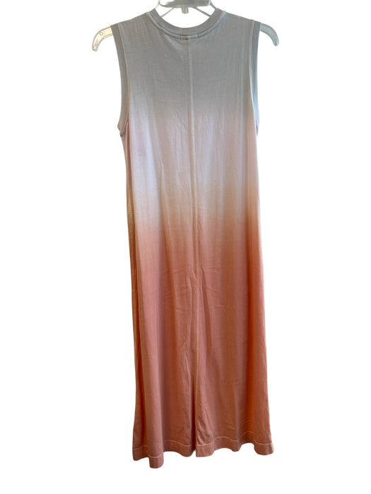 ATM Size XS gray & pink Cotton Sleeveless Ombre Round Neck Side pockets Dress gray & pink / XS