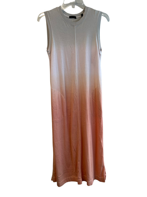 ATM Size XS gray & pink Cotton Sleeveless Ombre Round Neck Side pockets Dress gray & pink / XS