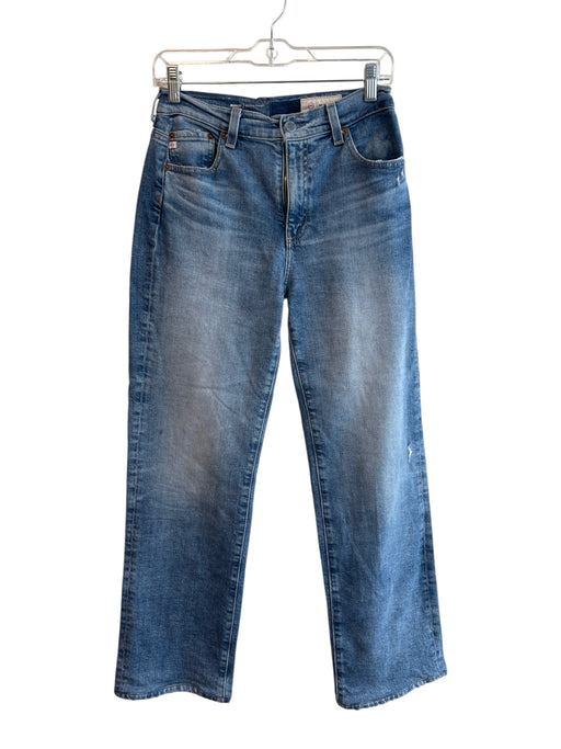 AG Size 27 Light Wash Cotton Denim High Rise Zip Fly Wide Leg Jeans Light Wash / 27