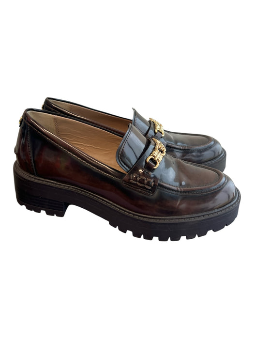 Sam Edelman Shoe Size 7 Brown Manmade Material Round Toe Gold detail Shoes Brown / 7