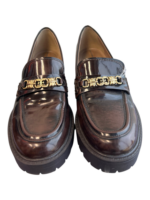Sam Edelman Shoe Size 7 Brown Manmade Material Round Toe Gold detail Shoes Brown / 7