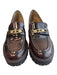 Sam Edelman Shoe Size 7 Brown Manmade Material Round Toe Gold detail Shoes Brown / 7
