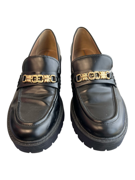 Sam Edelman Shoe Size 7 Black Manmade Material Round Toe Gold detail Shoes Black / 7