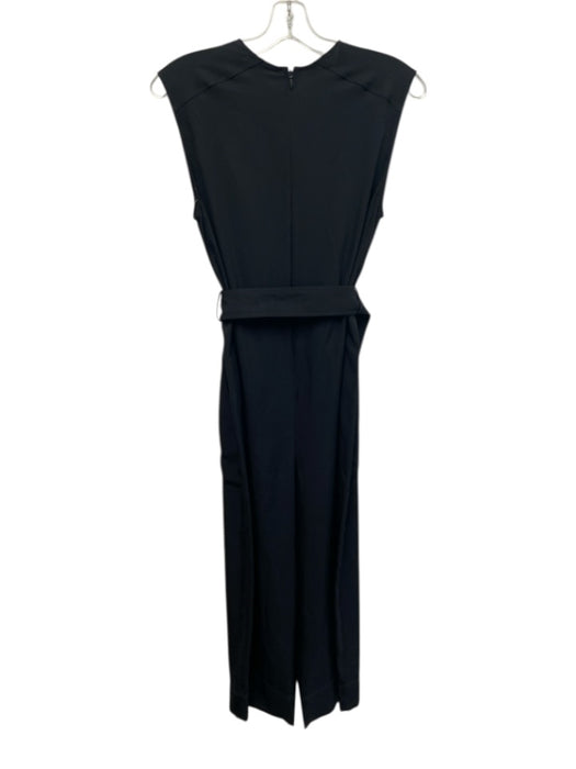 Theory Size P Black Triacetate Sleeveless Patch Pockets Jumpsuit Black / P