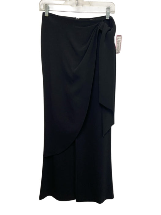 Cinq a Sept Size 0 Black Triacetate Blend Tie Side Draped Detail Wide Leg Pants Black / 0