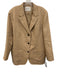 Lafayette 148 Size XL Beige Linen Patch Pocket Stitch Detail Three Button Jacket Beige / XL