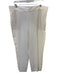 Akris Size 16 White Acetate Blend Elastic Back Pocketed Side Zip Tapered Pants White / 16